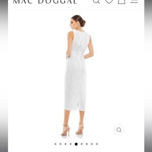 MAC DUGGAL BEADED MIDI DRESS